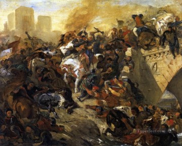タイユブールの戦いのドラフト ロマンティック ウジェーヌ・ドラクロワ Oil Paintings
